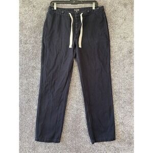 Vtg Polo Ralph Lauren Corduroy Pants 10 Button Fly Drawstring Navy Nautical